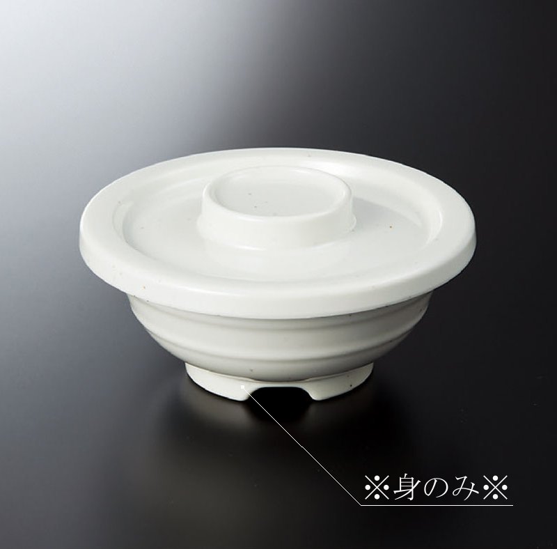 KYOEI ONLINE STORE / メラミン 飯碗 (身) 白釉 M-489HYU(118φ×H62mm