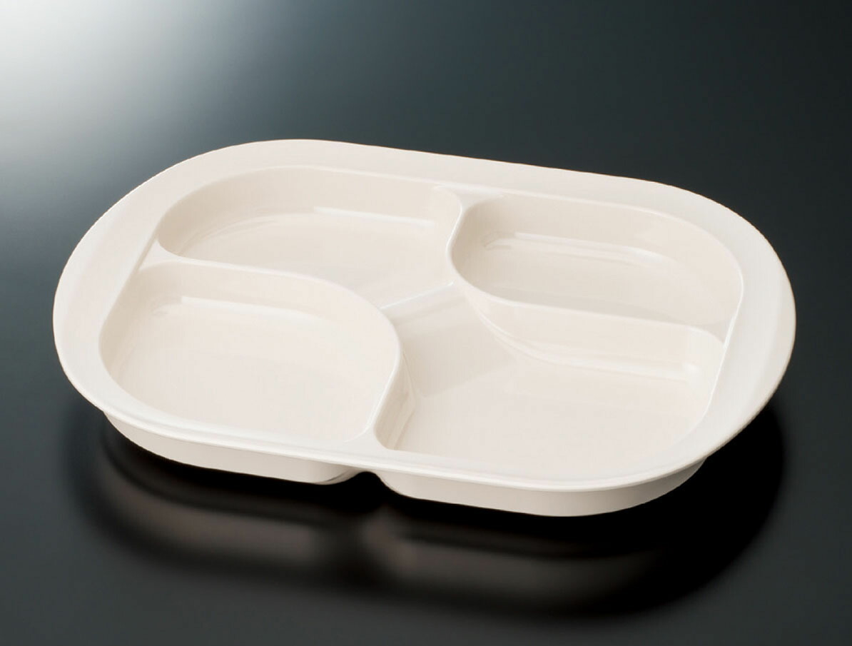 スリーラインメラミン四つ切りプレート5枚セット