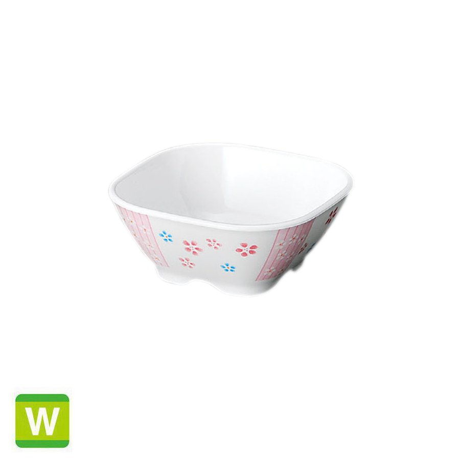 KYOEI ONLINE STORE / 耐熱メラミン 角小鉢 (身) フォーリスト 花小縞 