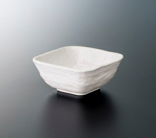 KYOEI ONLINE STORE / メラミン 角小鉢 パルホワイト M-487PW(100×100 