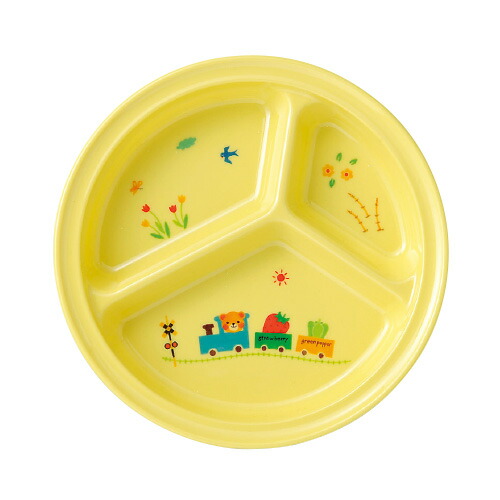 KYOEI ONLINE STORE / メラミン 丸ランチ皿 ぽっぽらんど アイボリー M