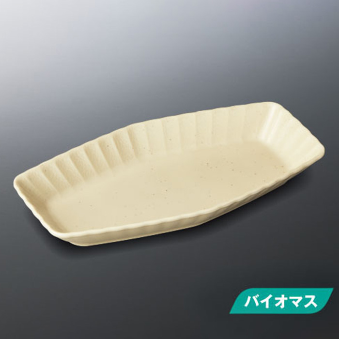 KYOEI ONLINE STORE / メラミン 25cm長六角皿 RINKA ブルー M15106RB
