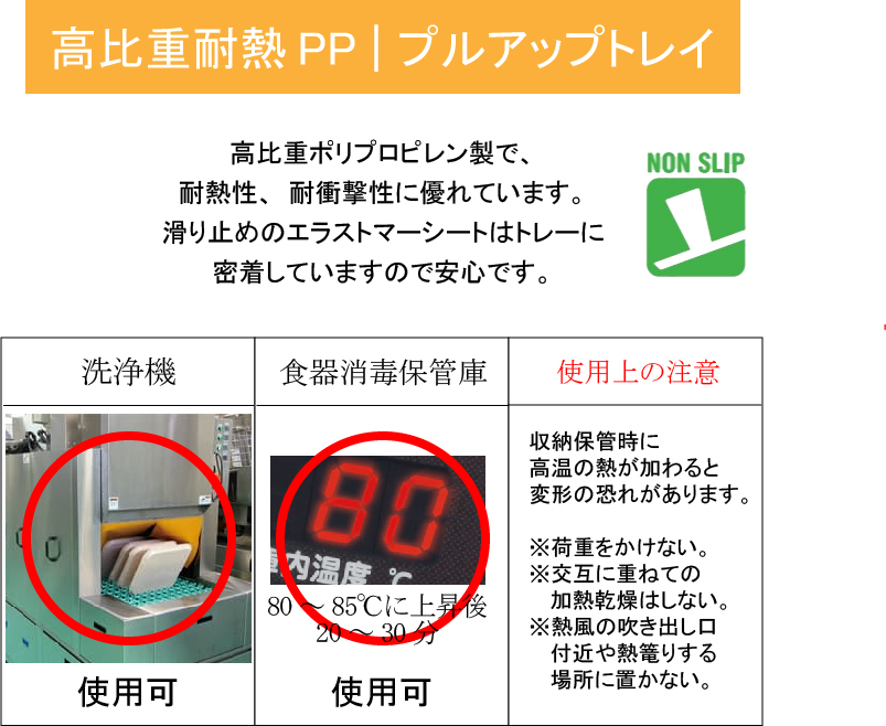 KYOEI ONLINE STORE / 高比重耐熱ポリプロピレン アーチ長角トレイ(大