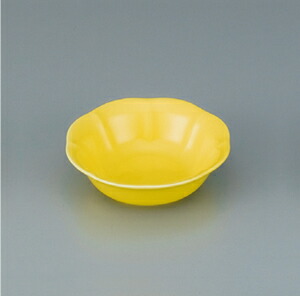 KYOEI ONLINE STORE / 強化磁器 花形小鉢 えくせらいと 黄 EL-65(110φ