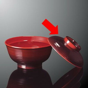 KYOEI ONLINE STORE / メラミン 丼 小 (蓋) 千筋内朱 A66CSSR(121φ