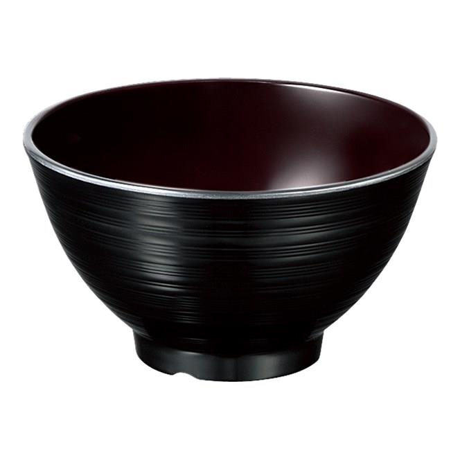 新品未使用 寸羽反渕布目丼 渕根来内黒 メラミン丼ぶり 30個セット Y1570 新品未使用】耐熱6.5 寸羽反渕布目丼 渕根来内黒 メラミン丼ぶり 30個