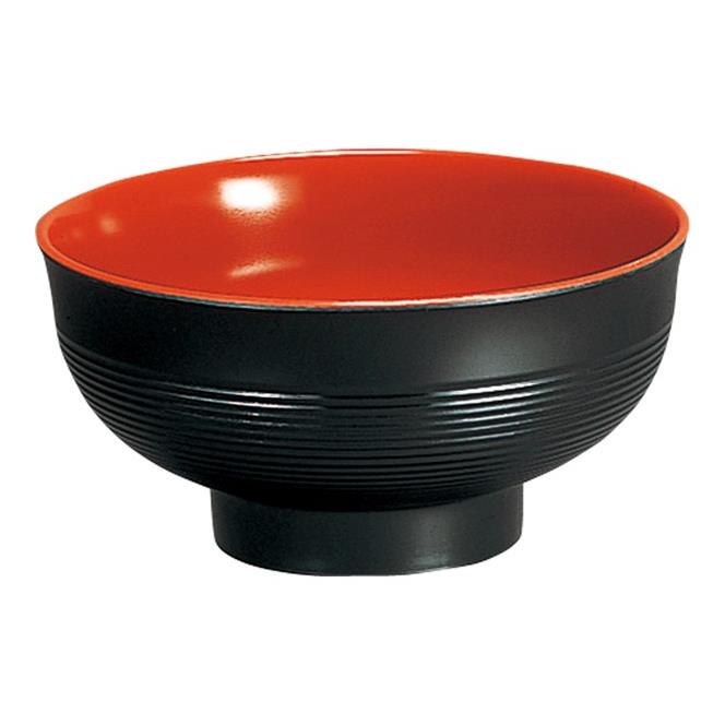 KYOEI ONLINE STORE / エコメラミン 亀甲椀 小 黒内朱 B33B/R(115φ