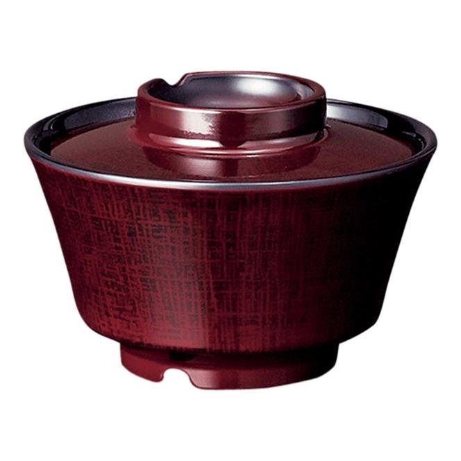 KYOEI ONLINE STORE / メラミン 段付吸物椀 (身) 布目内黒DC B64BNNB