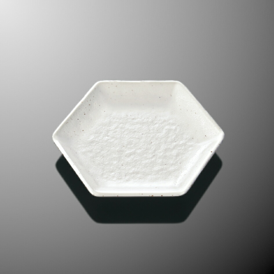 KYOEI ONLINE STORE / メラミン 六角皿 黒 D246B(136×154×H22mm)たくみ