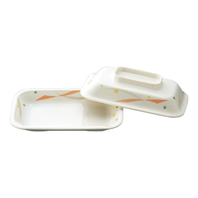 KYOEI ONLINE STORE / メラミン 深角皿 大 (蓋) 紅からくさ D60CBKK