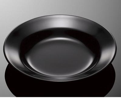 KYOEI ONLINE STORE / メラミン 8吋スープ皿 黒 E9B(208φ×H32mm 560cc