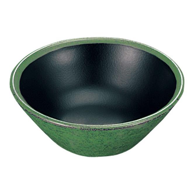 KYOEI ONLINE STORE / メラミン うどん鉢 中 グリーン/黒 A27GNB(156φ