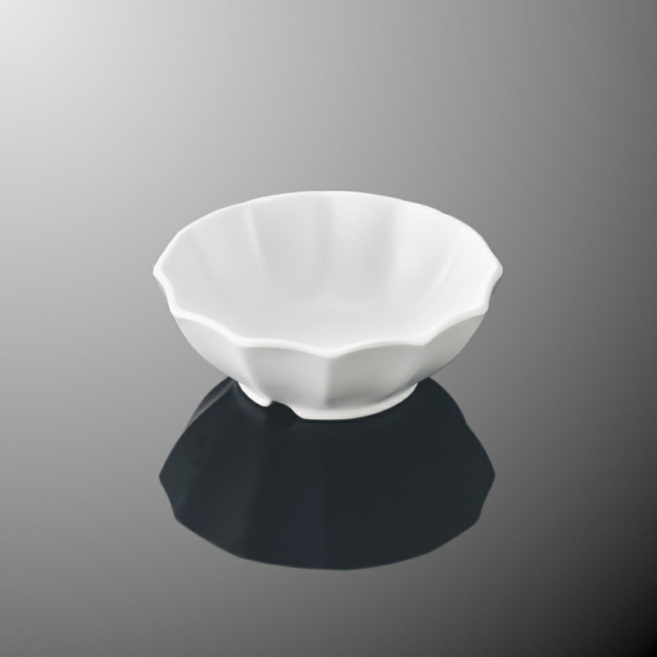 KYOEI ONLINE STORE / メラミン 花型小鉢 ホワイトC G73WC(114φ×H42mm