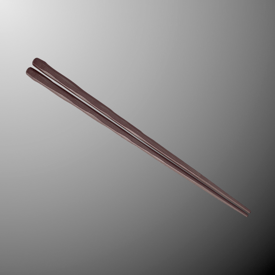 KYOEI ONLINE STORE / PBT 22.5cm六角けずり箸 マット濃茶 H96MBN(226