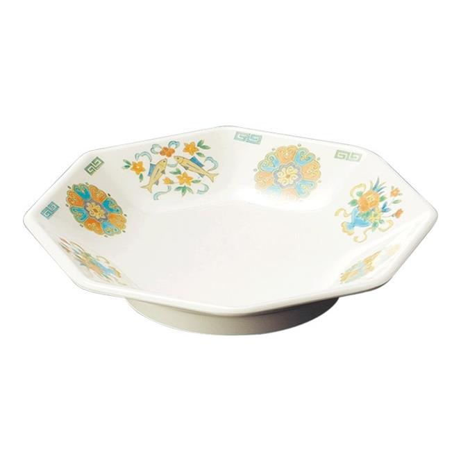 KYOEI ONLINE STORE / メラミン 八角皿 五彩 L30GO(185×196×H38mm)国際