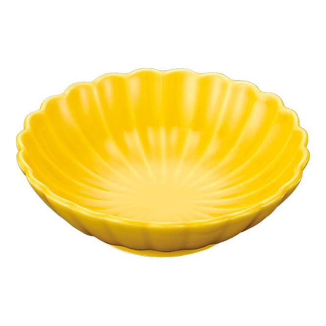 KYOEI ONLINE STORE / 高強化磁器 菊割小鉢 小 黄 T82Y(98φ×H32mm