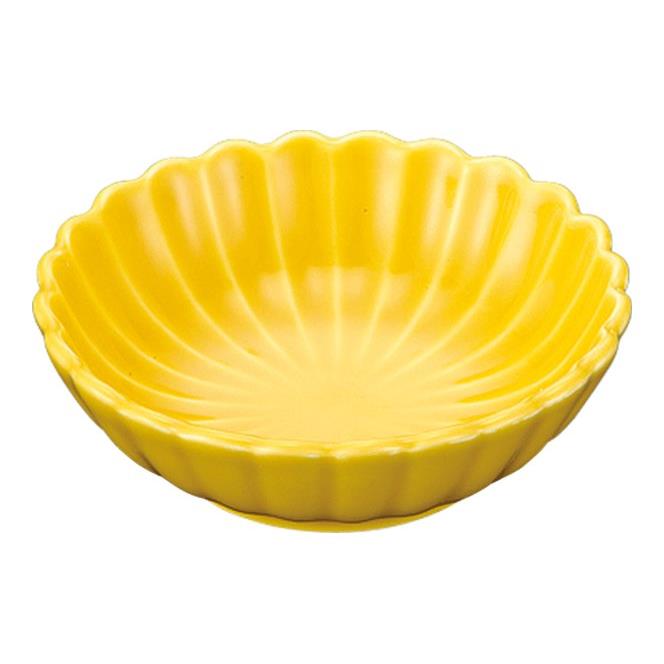 KYOEI ONLINE STORE / 高強化磁器 菊割小鉢 小 黄 T82Y(98φ×H32mm
