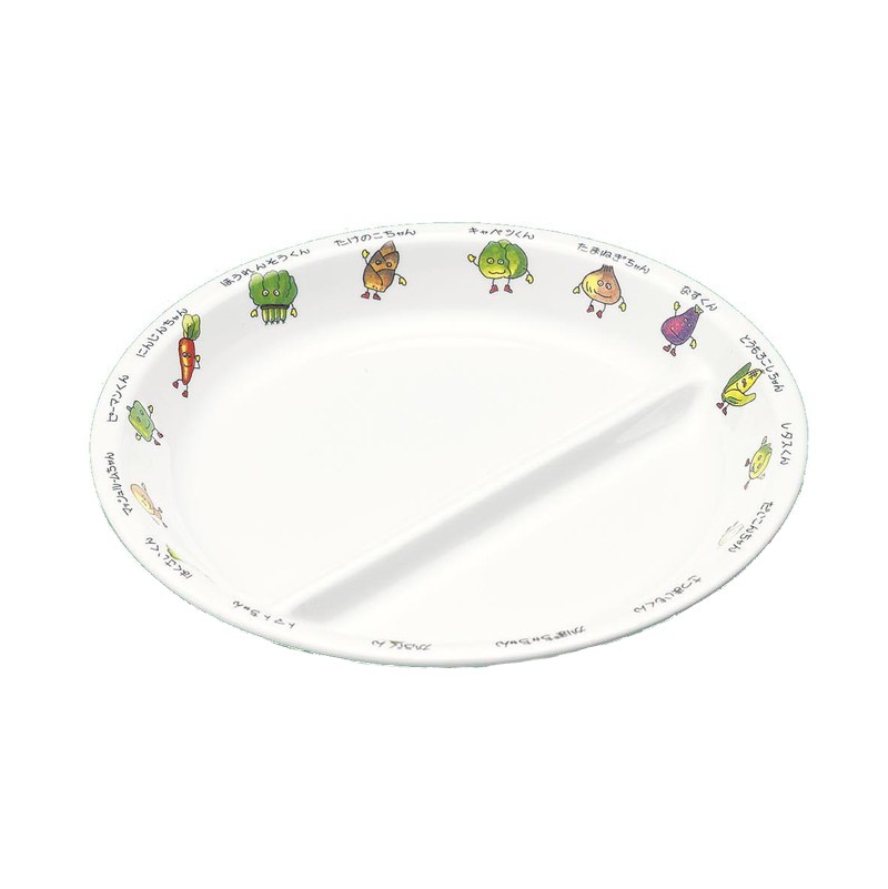 KYOEI ONLINE STORE / メラミン 三ツ仕切皿 ハッピー MS-878HPY(230