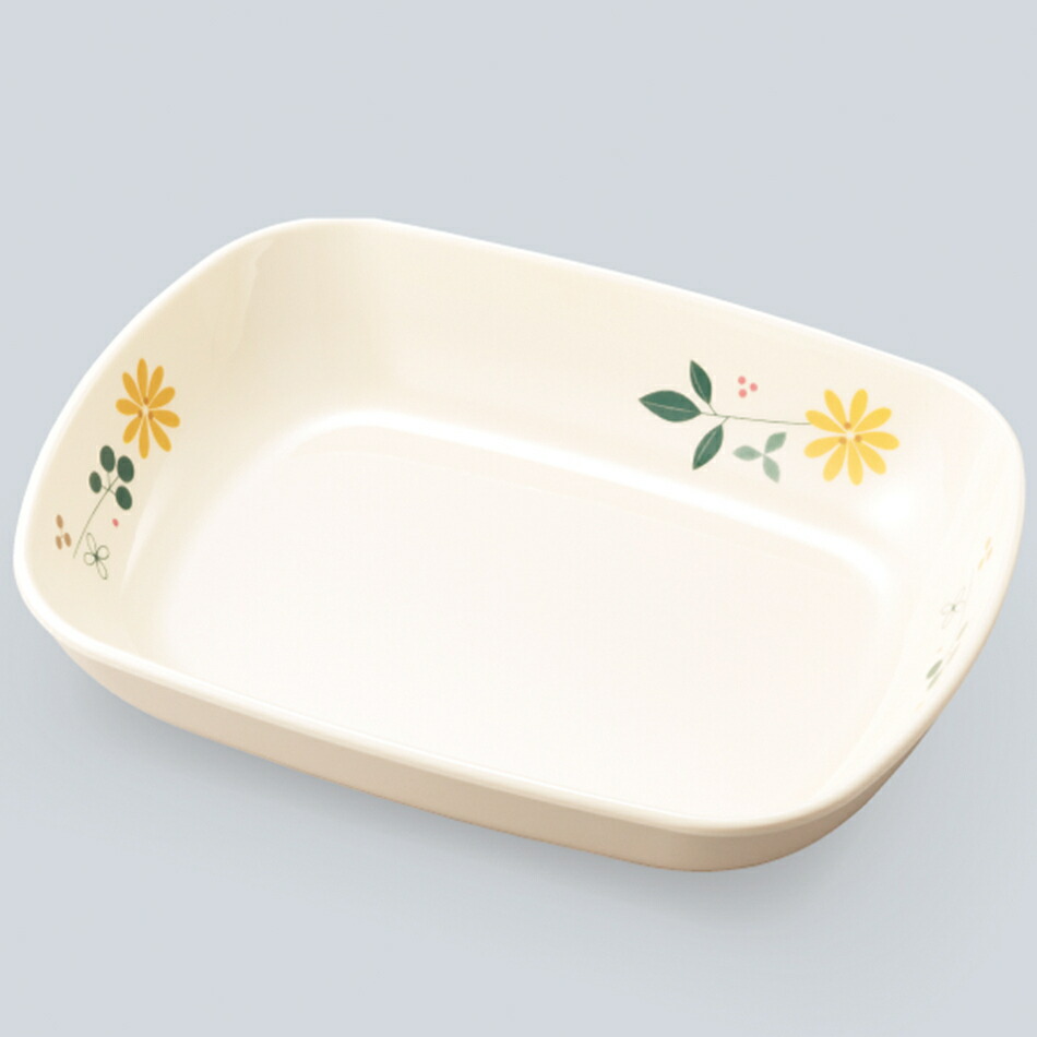 KYOEI ONLINE STORE / メラミン なで角皿 奏 MS-282KNA(125×165×H35mm