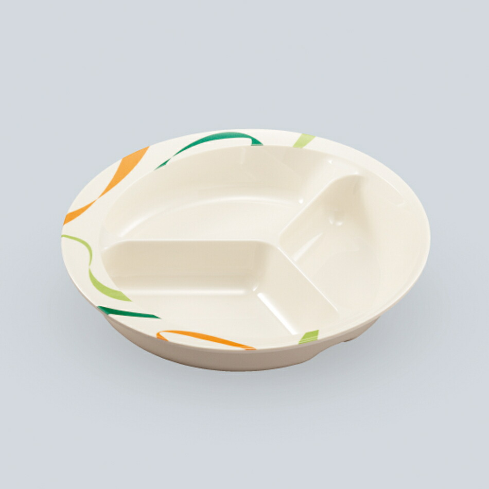 KYOEI ONLINE STORE / メラミン 三ツ仕切皿 ユニバーサル 仕切皿