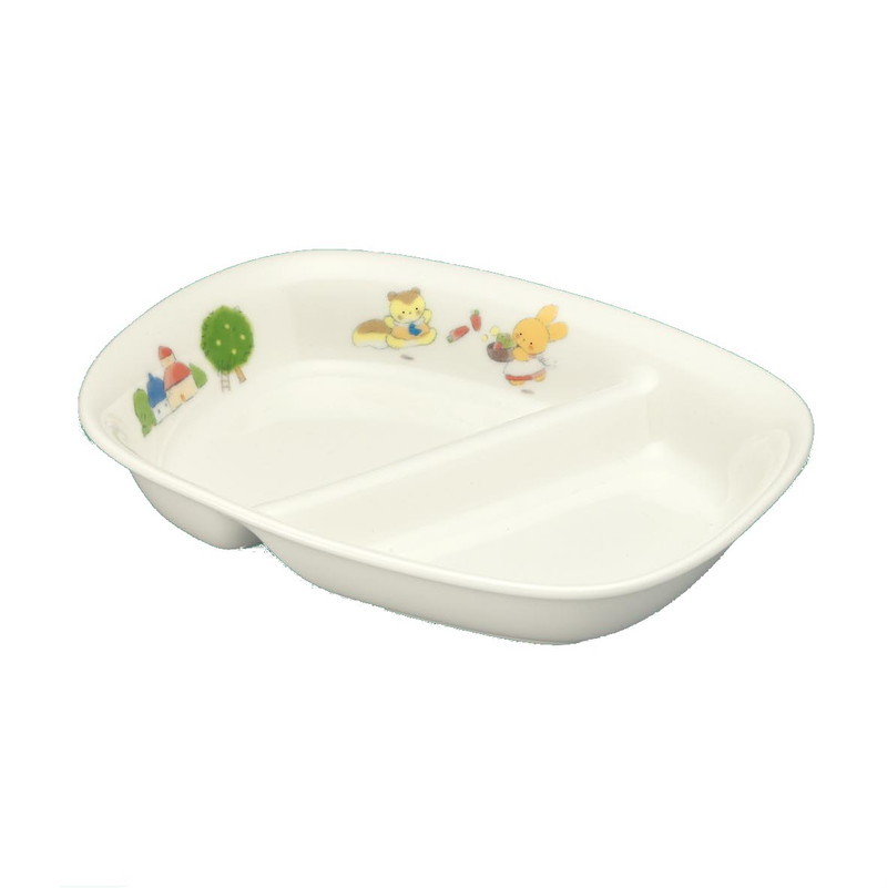 KYOEI ONLINE STORE / 強化磁器 18cm角仕切り皿 ピュアホワイト