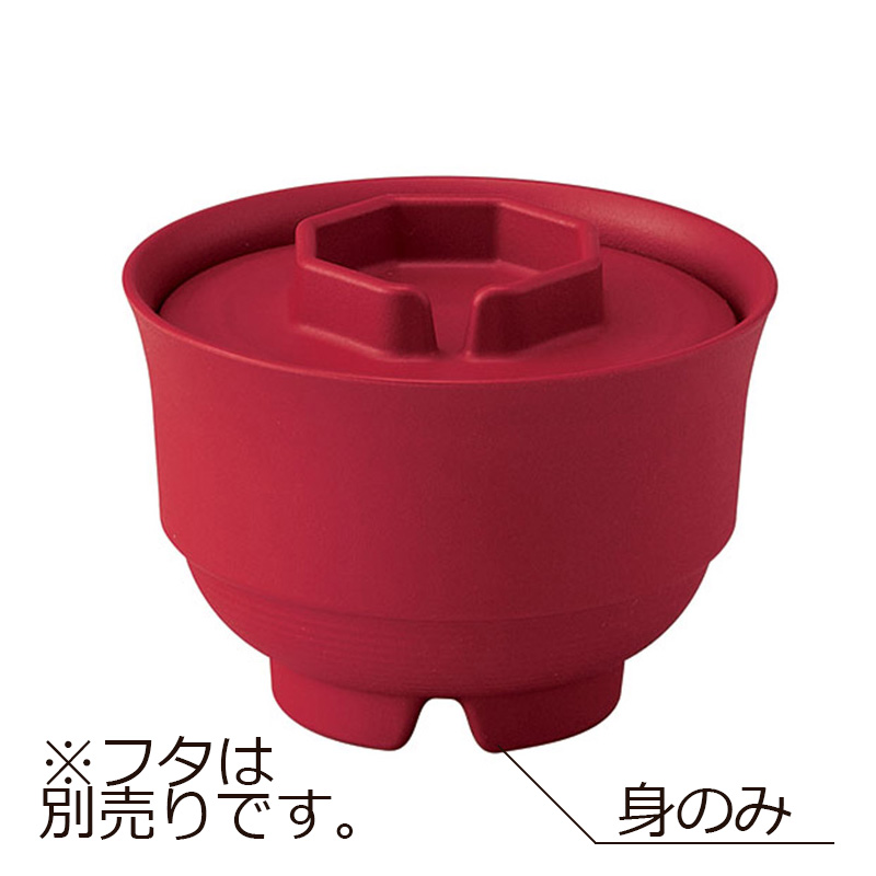 KYOEI ONLINE STORE / 耐熱ABS 保温飯椀 身 朱金 10-585N-M-R(140φ