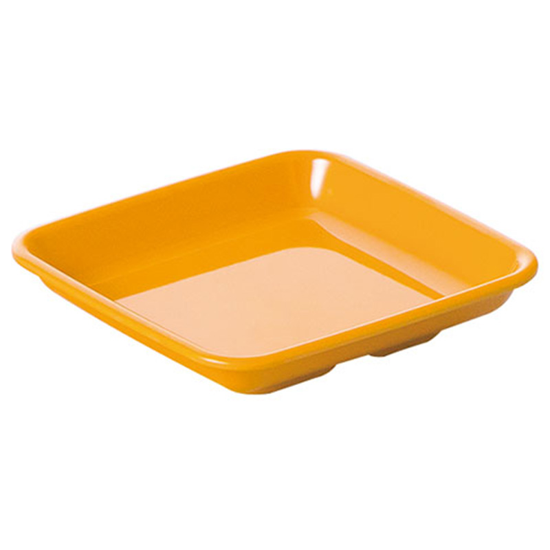 KYOEI ONLINE STORE / メラミン 角皿 小 イエロー 10-633(120×120