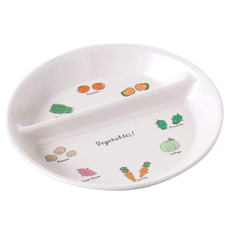 KYOEI ONLINE STORE / メラミン 20cm仕切皿 ベジタ村 10-66-VV(200φ